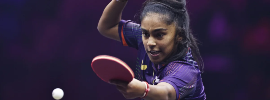 Top-16-europeen-Tennis-de-table-Prithika-Pavade-sincline-dentree-face-a-Xiaona-Shan.webp